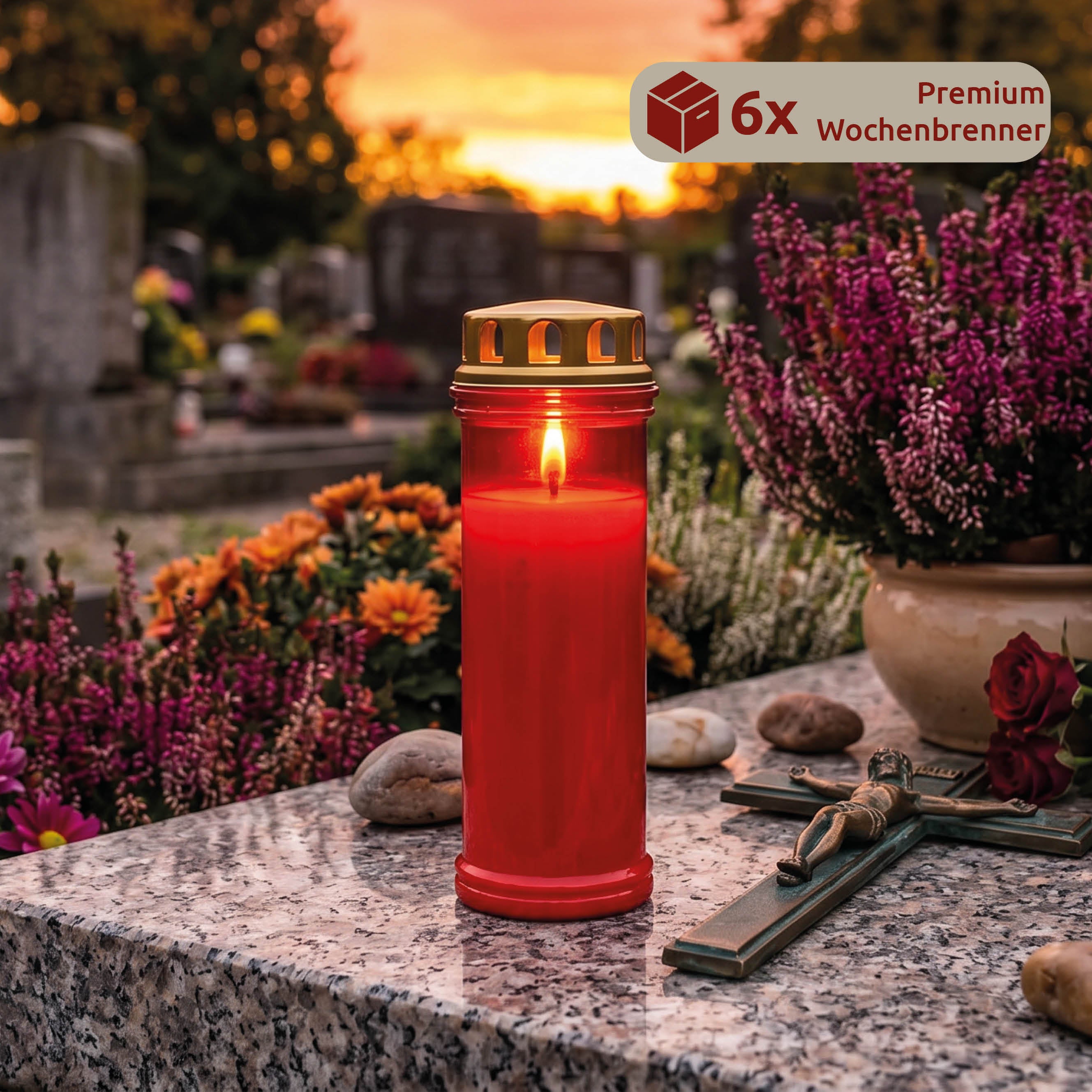 Wochenbrenner rot
