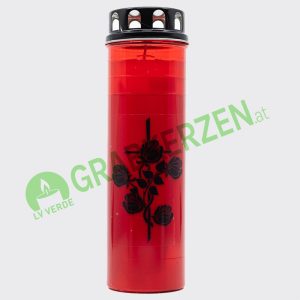 Grabkerze Premium 5 Tage Rot – Bild 3