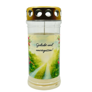 Grabkerze Premium 4 Rosenweg – Bild 1