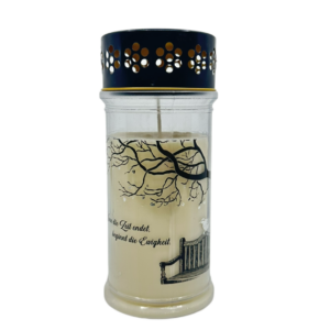 Grabkerze Premium Plus 4 silber Baum
