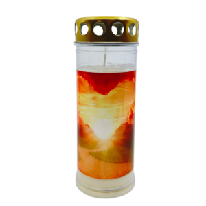 Grabkerze Premium 7 Herz Licht