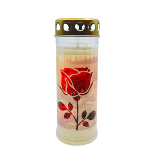 Grabkerze Premium 7 Rose matt
