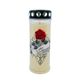 Grabkerze Premium 7 Rose Nero