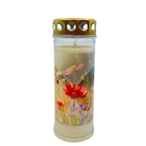 Grabkerze Premium 7 Schmetterling matt